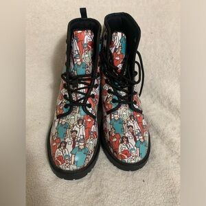 Colorful  Boots with Fun Print